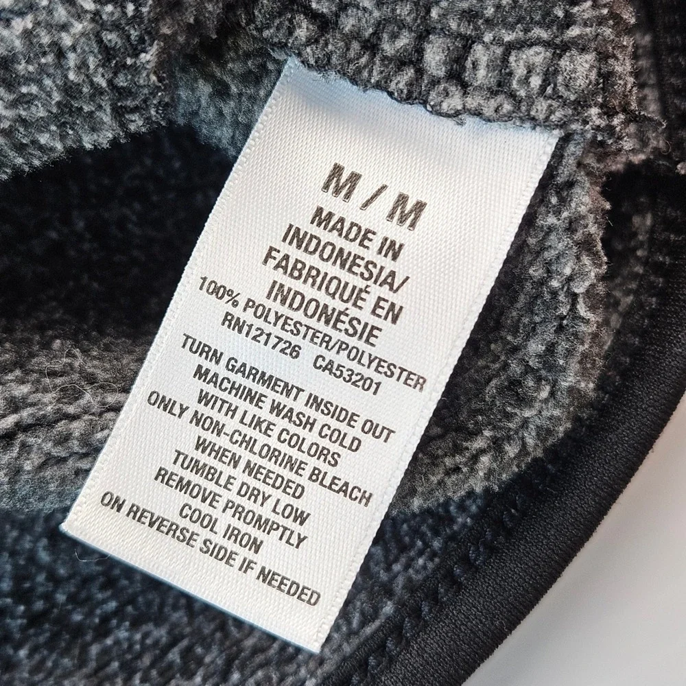 Aeropostale Mens Quarter Zip Fleece Pullover Gray Marl Pocket Jacket Size M